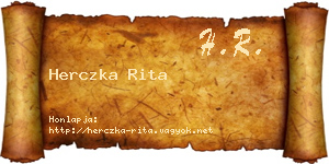 Herczka Rita névjegykártya